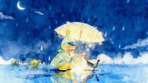 雨天星星人遇见猫咪