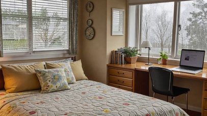 【雨景】卧房外的雨