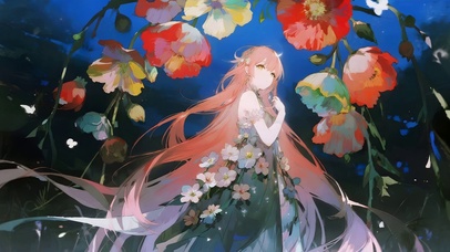治愈鲜花女孩