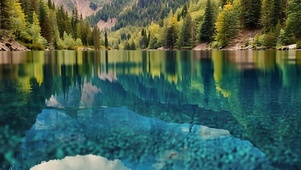 湖水自然景色美景风景