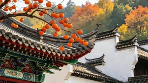 柿染古院秋光