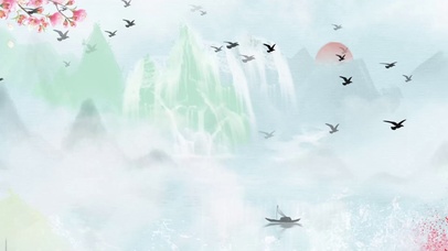 中国风水墨仙境古风诗词视频动态