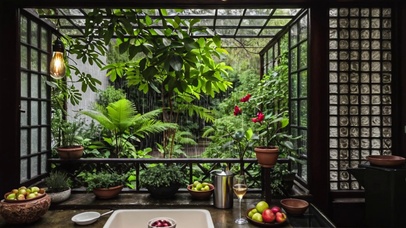 【雨景】雨中小院