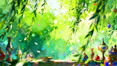 护眼绿景树木