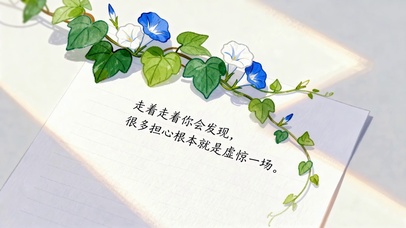 治愈励志清新牵牛花壁纸