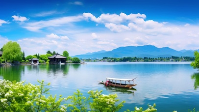 美丽湖泊风景