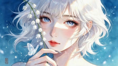 治愈白发少女