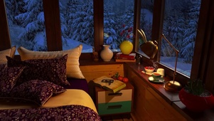 冬夜小屋