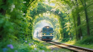 绿荫火车隧道
