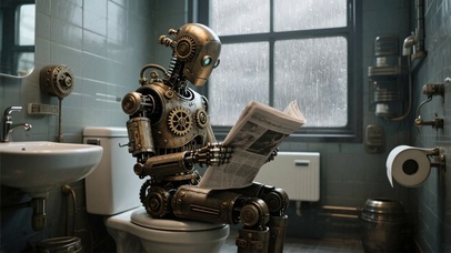 【雨景】机器管家在偷懒