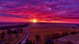 落日晚霞，悠然自在