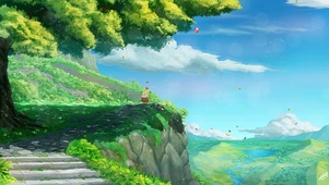 树林山景