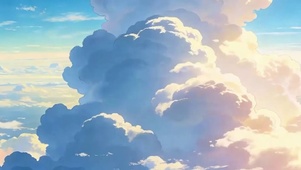 护眼云朵带鱼屏