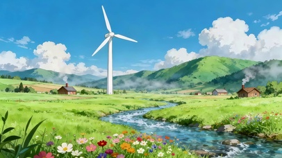 唯美的草原河流