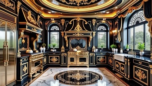 【雨景】奢华厨房