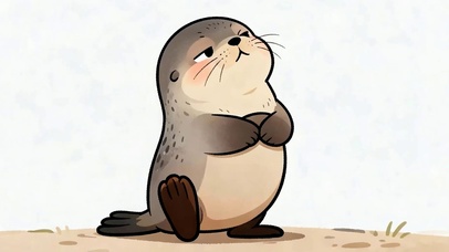 可爱小海豹