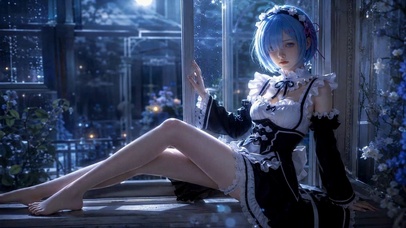 暗夜窗边女仆雷姆