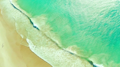 4K唯美沙滩海浪