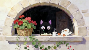 雨窗伴猫