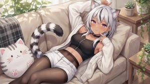 慵懒的猫娘