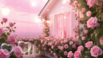 开满花花的房子