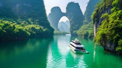 绿色护眼桂林山水