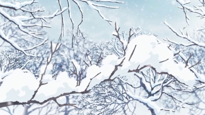 雪上树梢