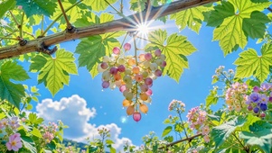 一穗彩虹葡萄果