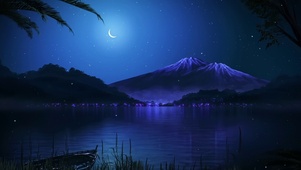 湖泊星月夜