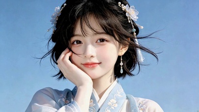 清甜古风汉服美少女
