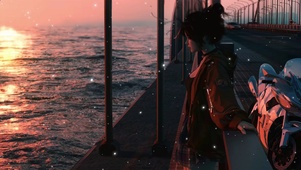 天桥少女