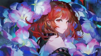 治愈鲜花女孩