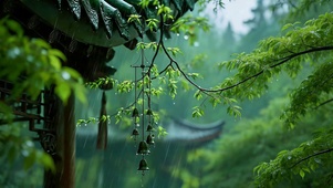 古檐听雨铃