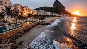 落日热带海岛海岸