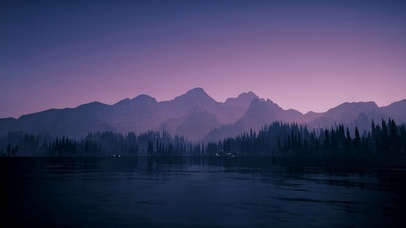 森林湖泊风景