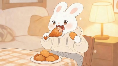 吃东西兔子