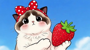 治愈草莓猫咪