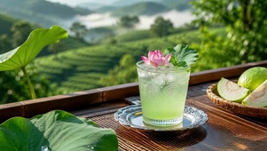 山间荷香清凉饮品