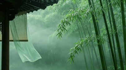 新中式烟雨竹林