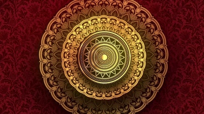 4K中国风格几何大气圆形