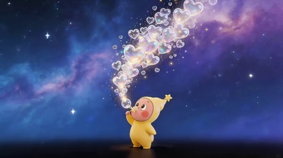 星星人吹泡泡
