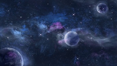 蓝色唯美宇宙星空背景视频