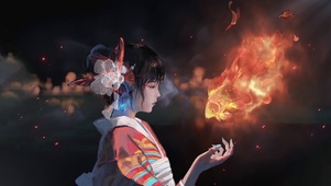 浴衣流泪金鱼少女