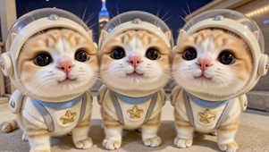 三只太空橘猫小队