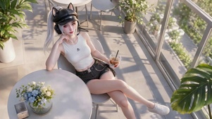 悠闲咖啡时光露娜