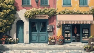 淡雅小镇古朴商店