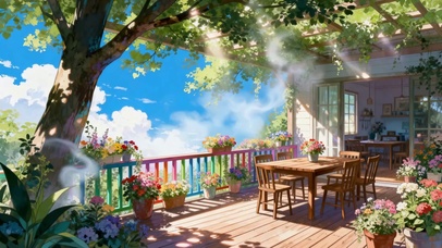 护眼治愈系动漫里的田园栖居