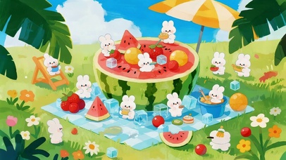 夏日可爱西瓜派对