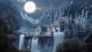 月夜下的城堡