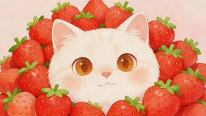 护眼草莓猫咪